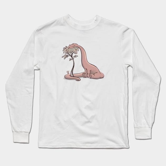 Dinosaur naps Long Sleeve T-Shirt by Jason's Doodles